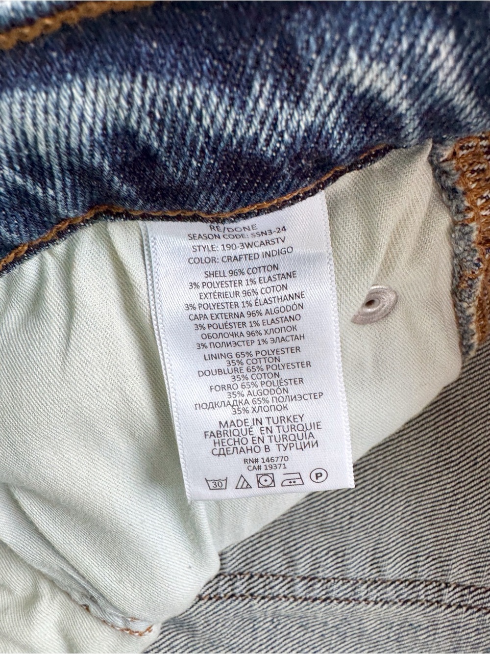 RE/DONE Painter Stovepipe in Crafted Indigo | 31
NWT - Picture 9 of 13